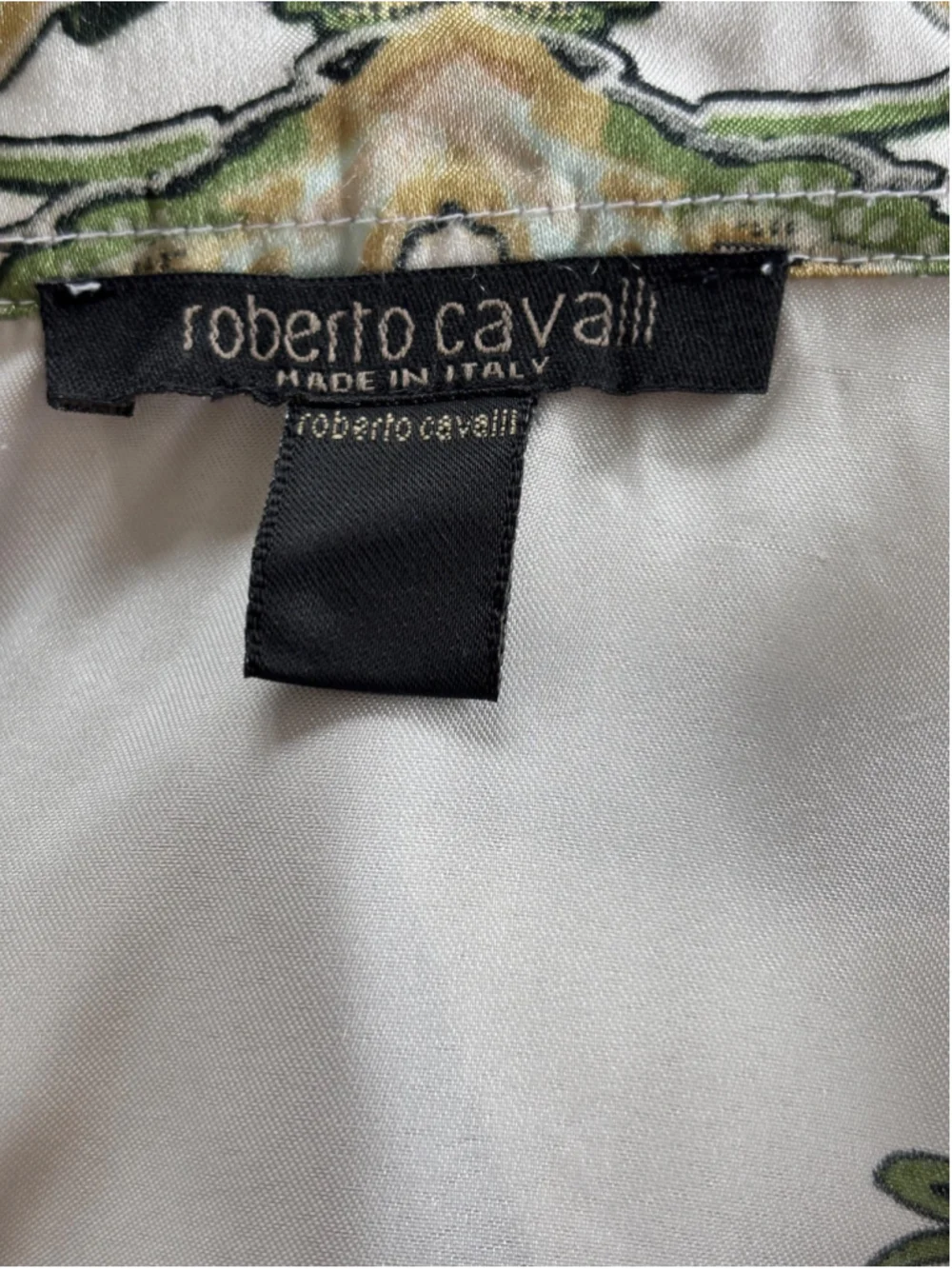 Roberto Cavalli Satin Blouse Fitted Designer Top - Picture 3 of 7
